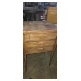 Small 3 drawer sewing cabinet 16x13x26in