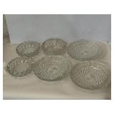 Heavy clear glass ashtrays