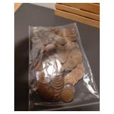 Over 100 Plus Very Old UnSorted Wheat Pennies