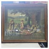 Framed new scholar print 23in x27in