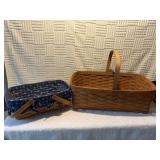 Longaberger basket, one handle 19 x 13 x 6, and