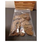 Over 100 Plus Very Old UnSorted Wheat Pennies