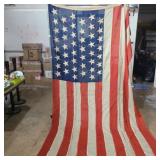 45 stars fabric American flag does have some