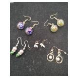 Pierced dangle earrings