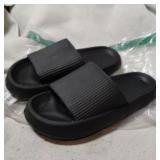 Men's 8.5 black slip on sandals, brand new