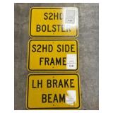 industrial railway / heavy equipment safety signs,
