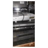2 DVD players, Sym0honic VHS player, and cd