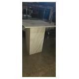 Plant stand Square white marble style pedestal
