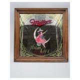 Miller High Life Advertising Sign Wooden frame