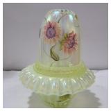 Fentonnyand painted autumn beauty fairy lamp