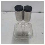 Mcm aluminum salt and pepper with glass Frigdie