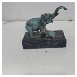 Small metal elephant figure 4in