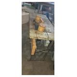 Wooden hand made belt sanding table