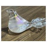 Silvestri iridescent art glass bird 4.5'