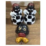 Black Americana salt and pepper shakers & vintage