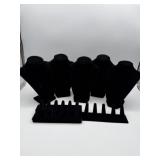 Bust necklace displays and ring displays