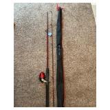 New 2 pc fishing pole w/closed face reel