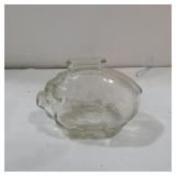Glass pig bank 4in x 3in