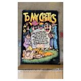 vintage 1970s 'To My Critics' (or 'Critics Can