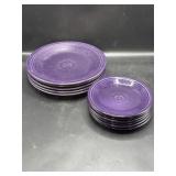 Fiestaware dinnerware purple, 5 plates 6 small