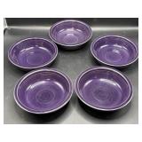 Fiesta Ware medium bowls, 5 purple