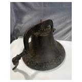Large antique cast iron bell, likely a vintage