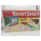 Vintage rocket sock-it rifle and Target game 1955