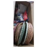 Number punch , baskets , and crafting supplies