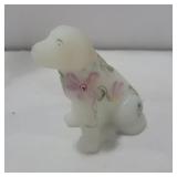 Fenton Hand painted dog paperweight 4in