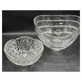 Rosenthal crystal bowl and smaller cut crystal