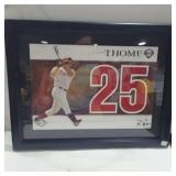 Jim Thome framed jersey numbers, 21x16in