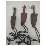 3 small batch  neck knives