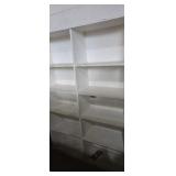 Wooden white painted book self 48x13x68in