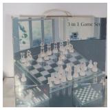 New 3-in-1 game set chess/checkers/backgammon