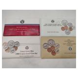 Uncirculated coin sets  1987 1988 1989 1990