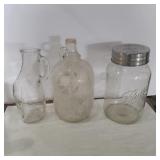 3 glass jars