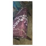 Floral upholstered 2 person bench