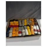 vintage HO scale model railroad freight cars and
