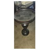 Wooden pedestal plant stand