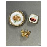 Brooches vintage Western Germany, butterfly, &