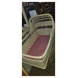 White wicker bassinet