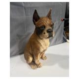 vintage Italian resin or terracotta boxer dog