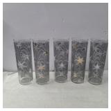 5 Libbey galaxy glasses some wear