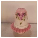 Fenton hand painted trailing rose fairy lamp