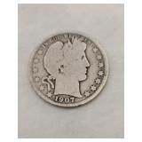1907 Barber half dollar