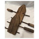 2 vintage Jorgensen USA wooden clamps