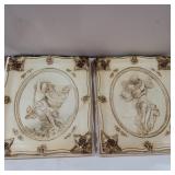 Abco chalkware wall plaques 13.5in x 11.5in