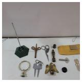 Lamp Finnals, clock keys, cast iron receipt spike