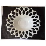 Westmoreland white flower arrangement bowl