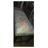 Upholstered wooden 2 person bench